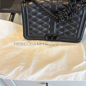 Rebecca Minkoff Black Quilted Chain Shoulder Bag